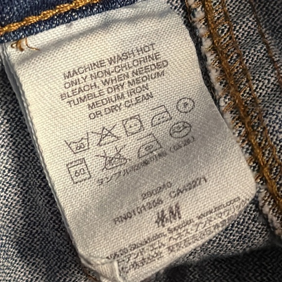 H&M Sz 4 Vintage style Womens Skirt/Blue Denim knee length Skirt/A Line Skirt - Picture 7 of 10